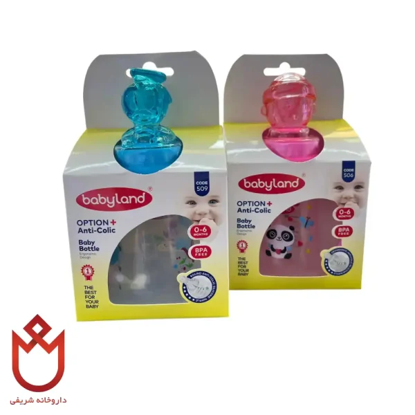 شیشه شیرخوری نوزاد بیبی لند ۰-۶ ماه ۱۵۰ میلی‌لیتر