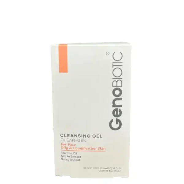 خرید ژل شستشو صورت ژنوبیوتیک ۲۰۰ میل ، پوست چرب و مختلط