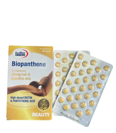 خرید قرص بیوپنتن یوروویتال 60 عدد ، تقویت پوست، مو و ناخن