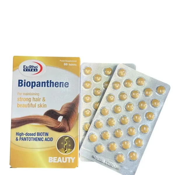 خرید قرص بیوپنتن یوروویتال 60 عدد ، تقویت پوست، مو و ناخن