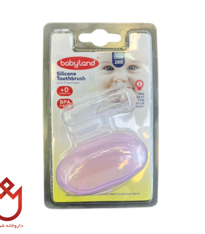 مسواک-ماساژور سیلیکونی بیبی‌لند ،مراقبت از دندان و لثه نوزاد