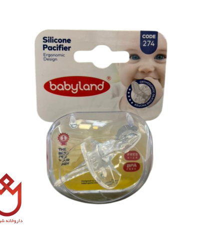 پستانک کودک بیبی‌لند ارتودنسی فری سایز شیشه‌ای