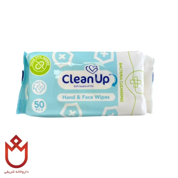 دستمال مرطوب دست و صورت کلین آپ | پاکسازی و مرطوب کننده