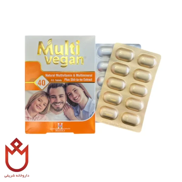 قرص مولتی وگان | مولتی‌ویتامین و مینرال با عصاره قارچ شیتاکه