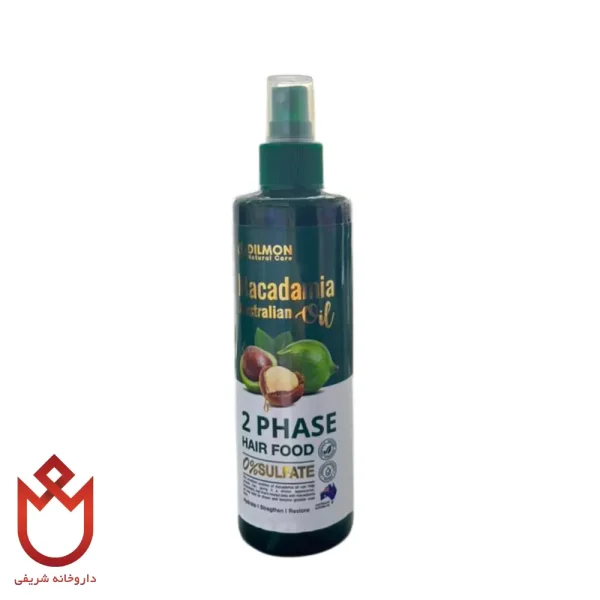 سرم مو دو فاز روغن ماکادمیا دیلمون | محافظ و درخشان کننده مو