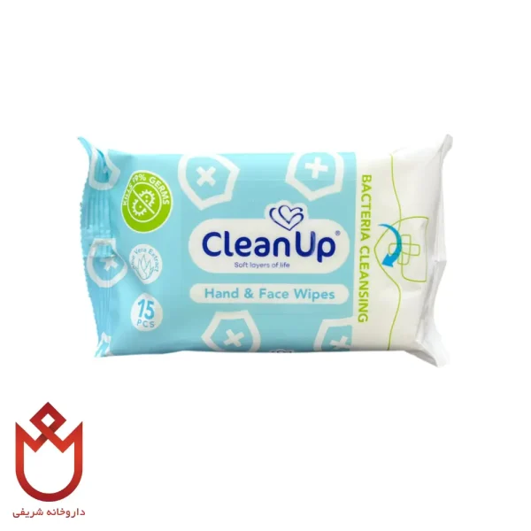 دستمال مرطوب کلین آپ | پاک‌کننده ملایم دست و صورت
