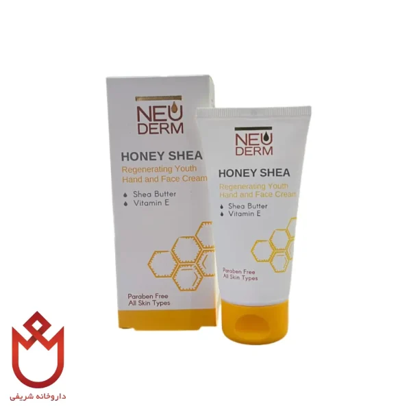 کرم مرطوب کننده دست و صورت نئودرم حاوی عسل و شی باتر