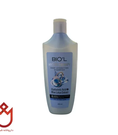 شامپو بیول موهای نرمال حاوی هیالورونیک اسید و گل لوتوس آبی