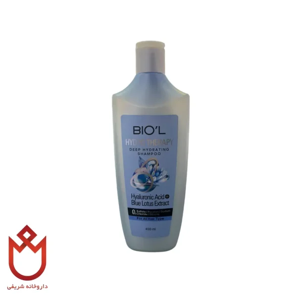 شامپو بیول موهای نرمال حاوی هیالورونیک اسید و گل لوتوس آبی