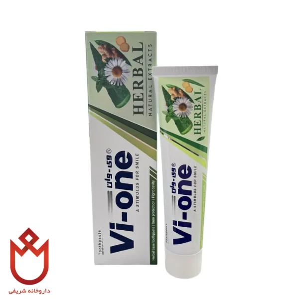خمیردندان وی-وان گیاهی | حاوی عصاره زنجبیل و آلوئه‌ورا