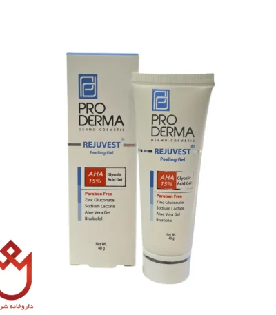 ژل لایه‌بردار پوست AHA15% پرودرما، شفاف‌کننده و جوانساز پوست